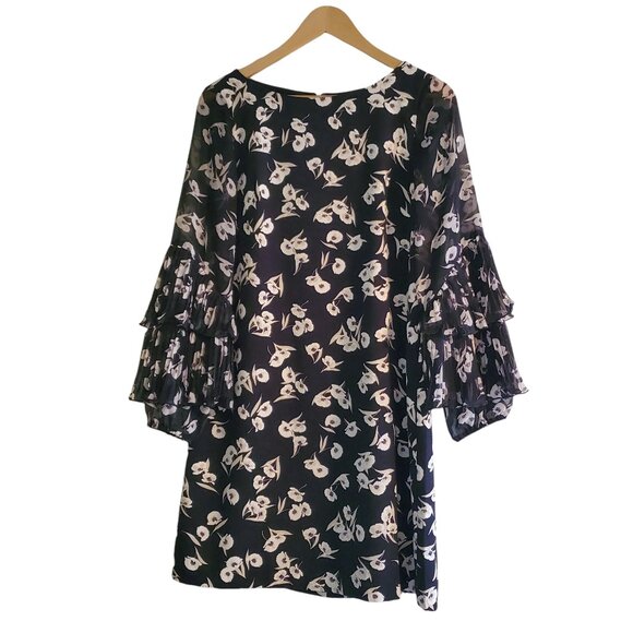 Ann Taylor Poppy Ruffle Sleeve Shift Dress Size 2 - Picture 1 of 9